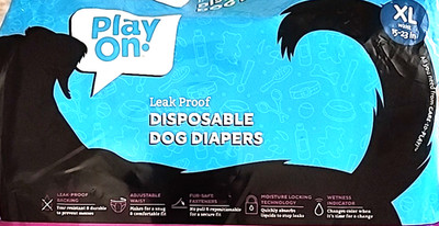 9 Count XL (15-23'' Waist) Disposable Unisex Dog Diapers Leak Proof Partial Pack