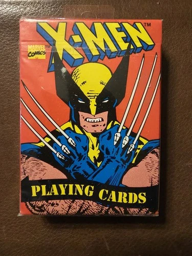 Vintage X-Men Wolverine Playing Cards Sealed 1990s Marvel Comics Industries New