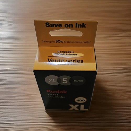 Genuine Kodak Verité 5 XL Black Ink Cartridge Sealed Box - Up To 400 Pages - Picture 2 of 5