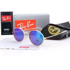 New Ray-Ban RB3547 Erika Classic Sunglasses Gold Frame Blue-Purple Lens UV