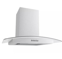 Uk Logik L90chdg21 Chimney Cooker Hood 90cm Stainless Steel Glass