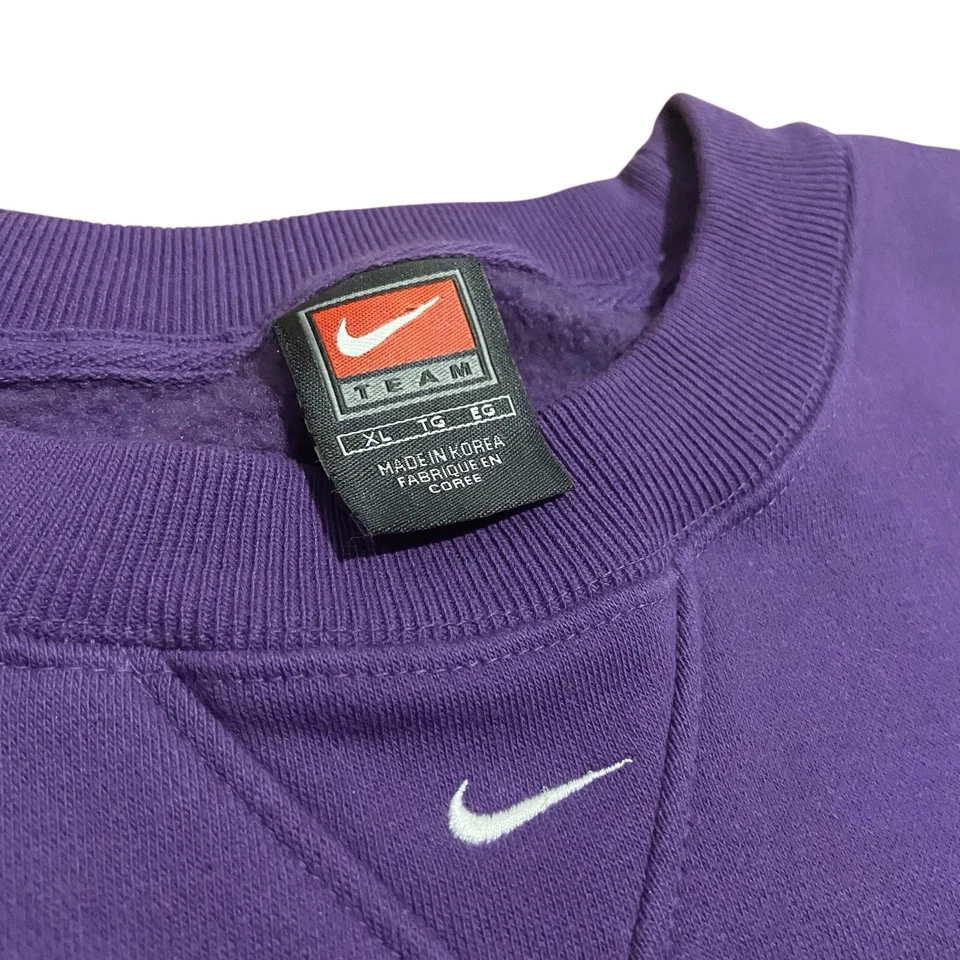 University Washington Huskies Crewneck XL 90s Nike Team Center Swoosh Vintage - Image 3 of 4