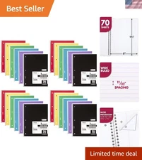 Bulk Mead Spiral Notebooks - Colorful, Wide Ruled, and Spirited Collection