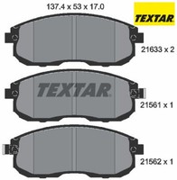 Textar 2156101 Bremsbelagsatz FüR Scheibenbremse Bremsbelagsatz