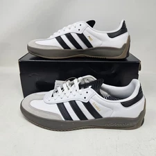 Men's Adidas Puig Samba Skateboarding Shoes / White Black / JP5658 OG