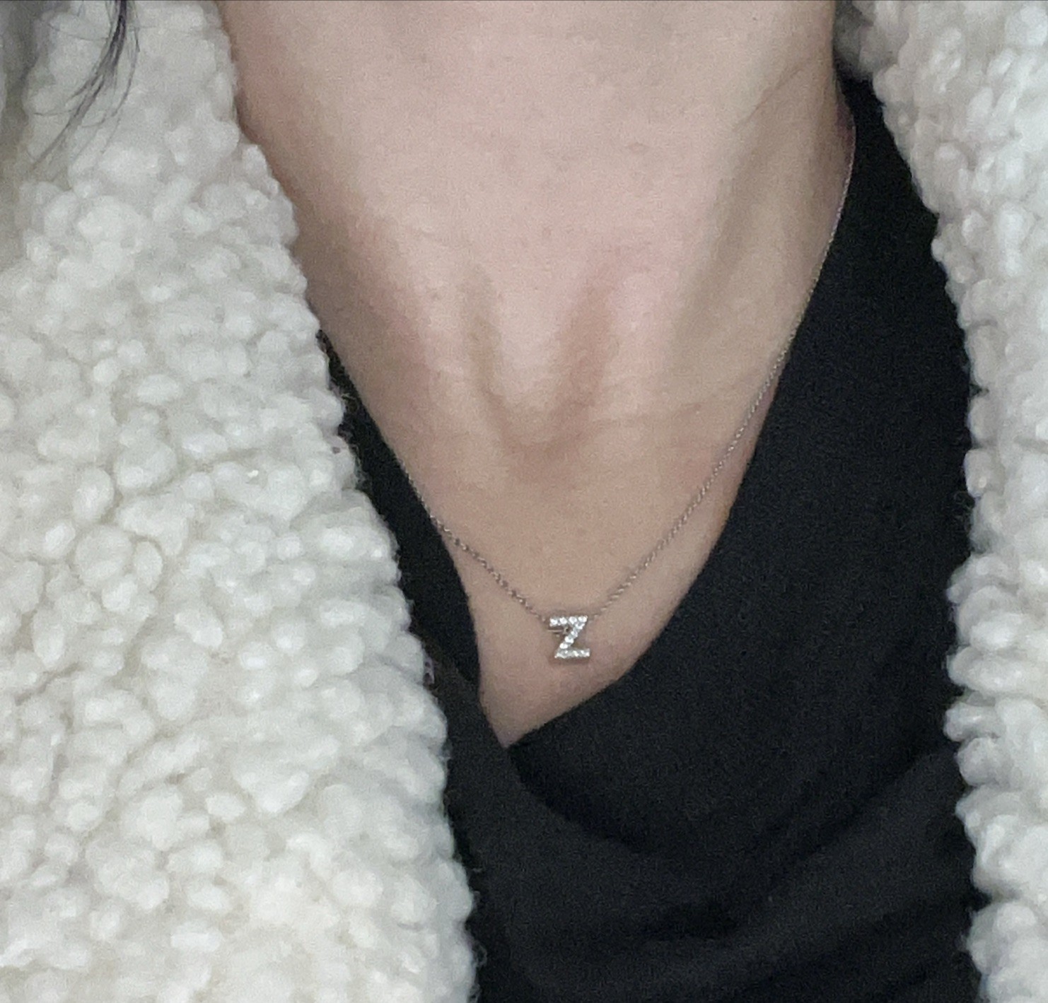 Z Initial Roberto Coin tiny treasure necklace Whi… - image 4