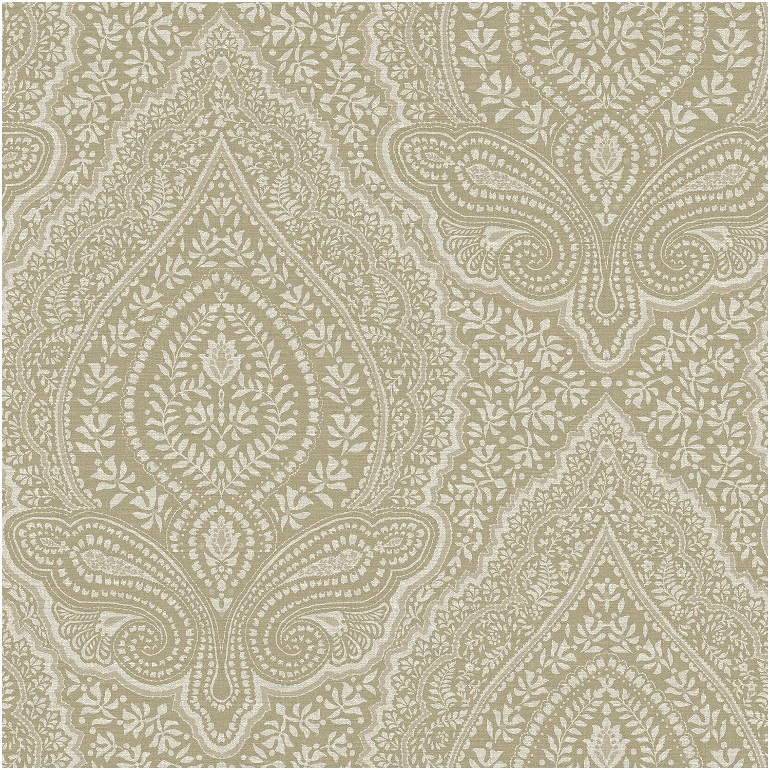 Damask Wallpaper Beige Taupe Floral Paste The Wall Textured Vinyl 10m Roll