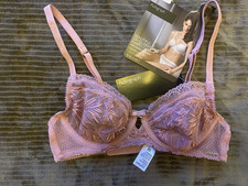 Marks and Spencer  Atougraph Swiss Designed Embroidry Balcony Bra 32A Pink