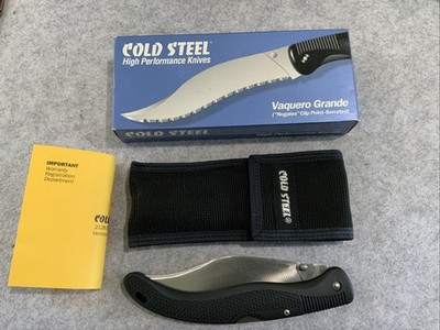 Cold Steel Japan Vaquero Grande 21GNS Nogales Black Knife W/ Nylon