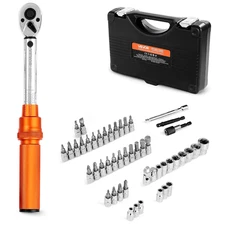 VEVOR Click Torque Wrench Set, 1/4Inch Drive, 20-240 lbf-in / 2.3-27.1N.m, Dual-