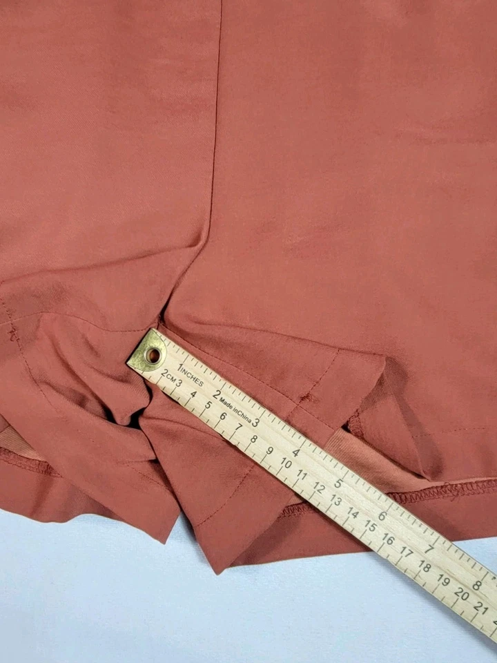 Pantalones cortos Nine West tiro medio para mujer talla XL naranja quemado Foto 4 de 4