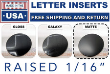 Fits 2005 - 2009 Saleen Bumper Matte Black Raised Letters Inserts