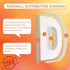 Marquee Mosaic Balloon Frame Letter D 3FT Foam Board DIY Decor