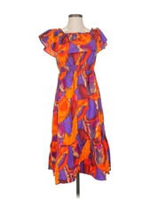 Nine West Women Orange Casual Dress S