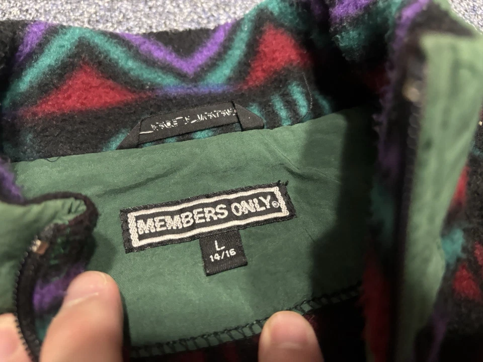 De colección Senderismo Prendas exteriores Vellón Cremallera Chaleco Geométrico Azteca Para hombres Talla M L O6 Foto 2 de 4