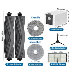 Replacement Parts for Dreame X30 Ultra/X30 Pro/L10s Pro Ultra Heat  main brush