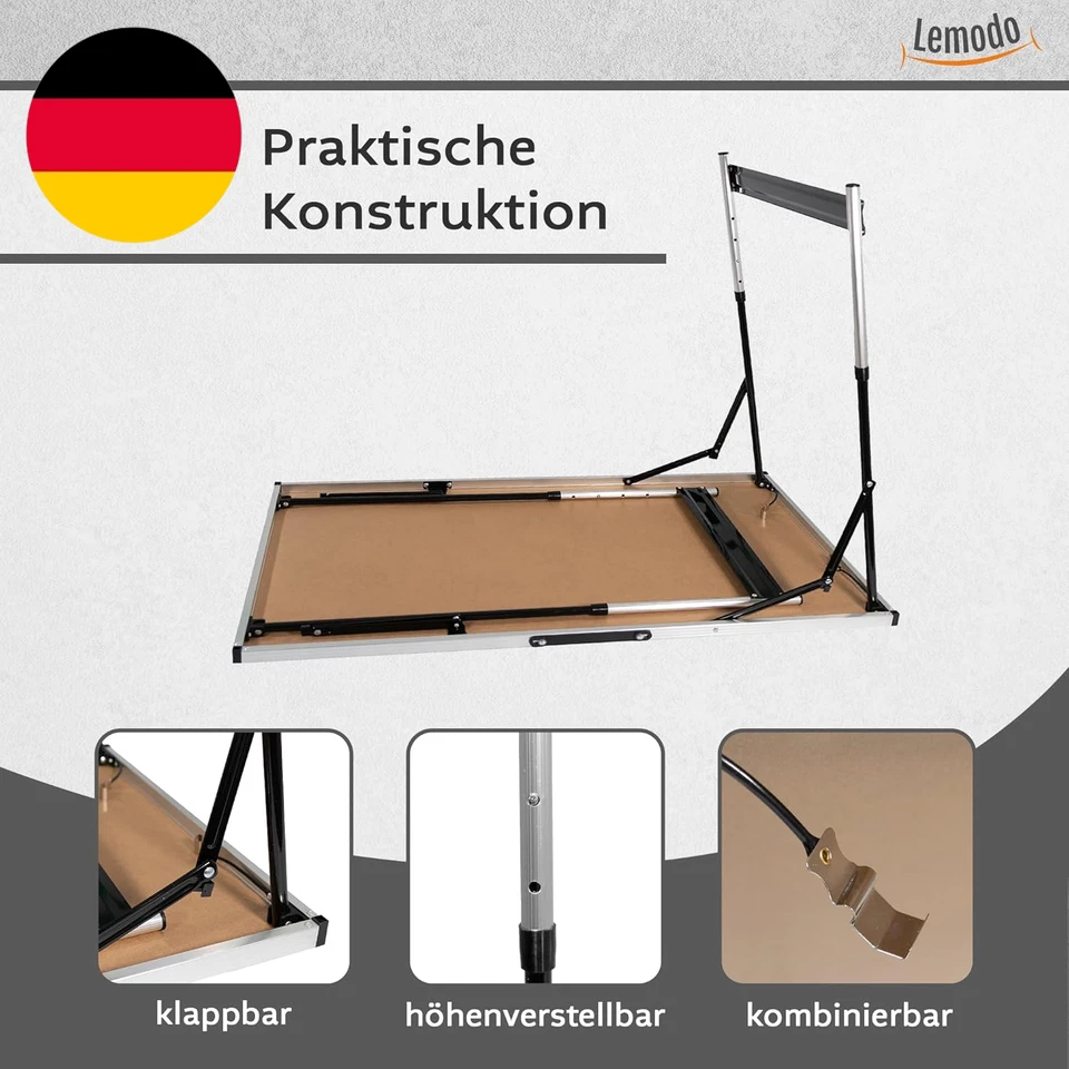 Tapeziertisch 3-Teilig Klappbar, Multifunktionstisch Höhenverstellbar, Profi-Tap - Bild 3 von 4
