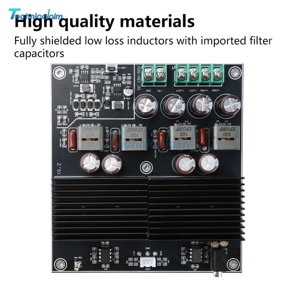 Dual Core TPA3255 HiFi Stereo Dual Channel Power Amplifier Board Module 600W*2 - Bild 4 von 4