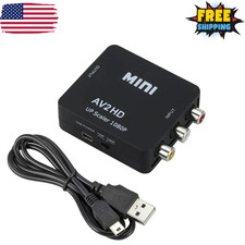 RCA to HDMI Converter Adapter AV 1080P For TV Audio Video Composite CVBS AV2HDMI