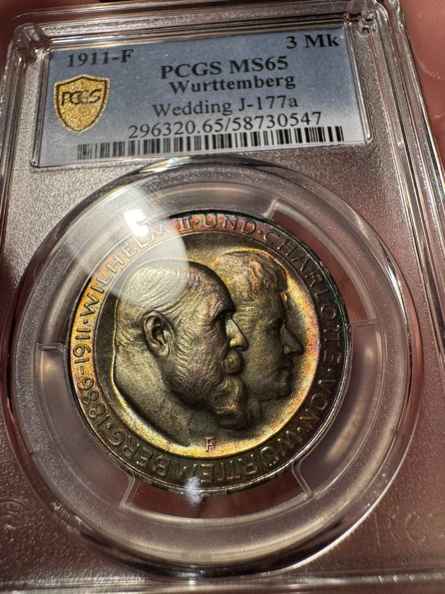 ドイツ　3マルク　1911 【NGC MS64】　世界　⑯ ドイツ 3マルク 1911 世界コイン ドイツ3マルク1911 NGC MS64世界コイン