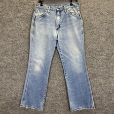 Vintage Wrangler Jeans Womens 8-10 Light Wash Blue Denim Straight Leg Made USA