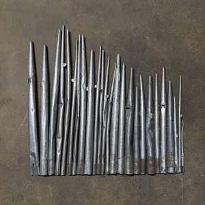 Lot of 26 Vintage Pipe Organ Metal Pipes – Tin/Lead Organ Pipes 6–26 Inches