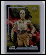 2024 Topps Chrome AV-109 C-3PO Aurebesh Variation Gold Refractor