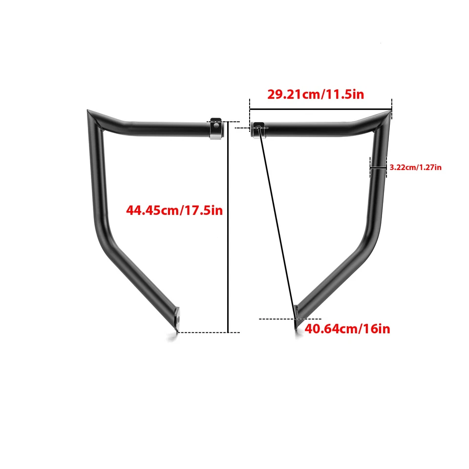 Barra de choque de protección de carretera para motor delantero negro Kawasaki 06-25 VN900B/C/D/E/F Foto 2 de 4