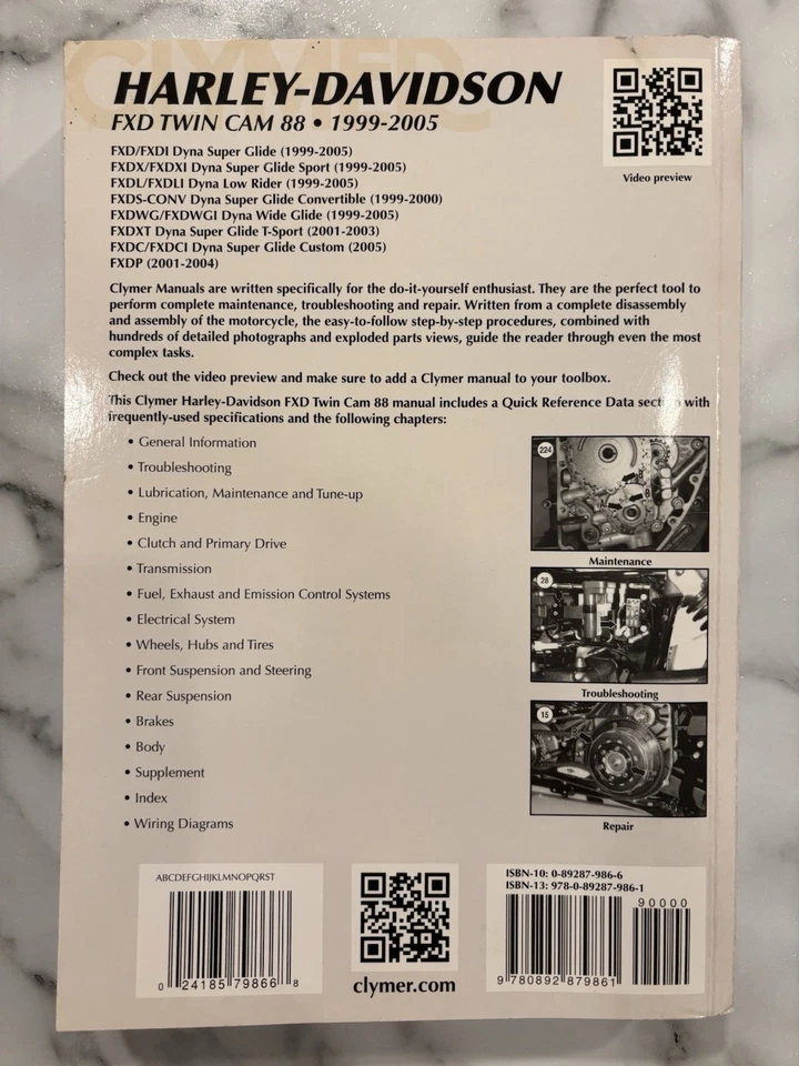 Manual de servicio Clymer Harley Davidson FXD Twin Cam 88 1999-2005 Foto 2 de 4