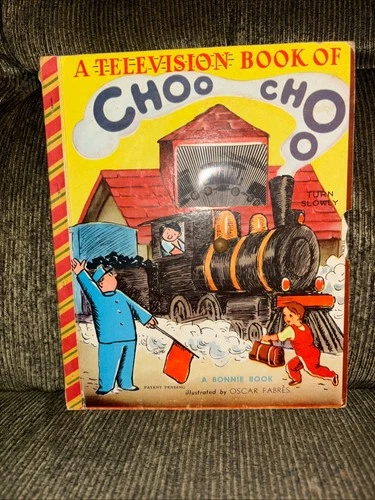 A Television Book of CHOO CHOO (1949, Bonnie Book) – Working Wheel, Clean Cover