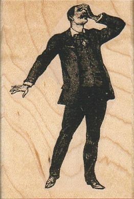 Distraught Man 2 1/4 x 3 1/4