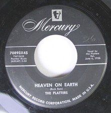 50'S/60'S 45 The Platters - Heaven On Earth / My Prayer On Mercury