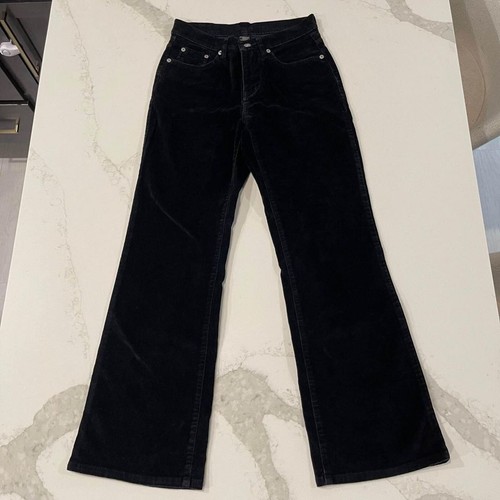 JAG Low Rise Boot Cut Corduroy Jeans Women's Size 4 Black Stretch Sequins Detail - Picture 2 of 8
