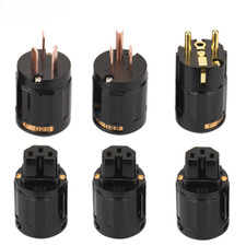 EU/US/AU Male / Female Power Plug IEC Connector for HIFI Audio Power Supply Cord