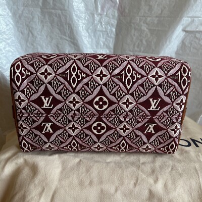 Authentic Louis Vuitton 1854 Burgundy Jacquard Giant Monogram