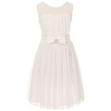 IVORY Size 6 Chiffon Flower Girl Dress Birthday Party Wedding Bridesmaid