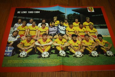 Poster Équipe RC Lens Saison 1983/84 - Page De Magazine Original