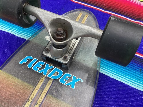 Vtg FLEXDEX Neon LED Light Skateboard Clear Fiberglass USA Longboard Cruiser - Picture 5 of 15
