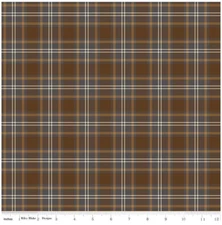 Riley Blake Designs Pine Grove Plaid Brown / Sold by The 1/2 Yard