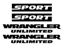 Replacement Decals Fits Like Wrangler Sport | Sahara | JK TJ JL