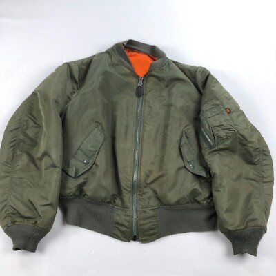 USAF Alpha MA1 Pilots Flight Jacket XL Military Aviation Bomber