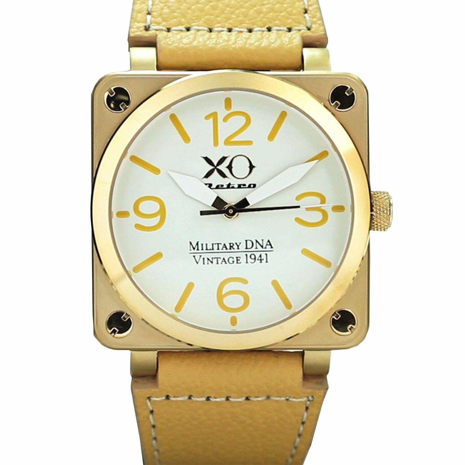 XO Retro Men's Certified 1941 P-51 Mustang DNA - Square Collection Yellow Gold T