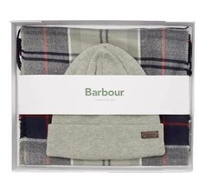 Barbour Men's Hat And Scarf Gift Set Galingale MGS0079TN11 Gray