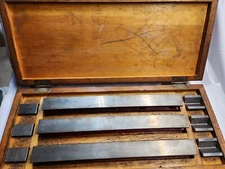 PRATT WHITNEY HI QUALITY MACHINIST PARALLEL SET W/WOOD ORIGINAL CASE