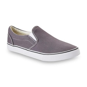 grey canvas slip on shoes