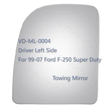 Upper Tow Mirror Glass for 99-07 Ford F-250 Super Duty Driver Left Side LH 2729