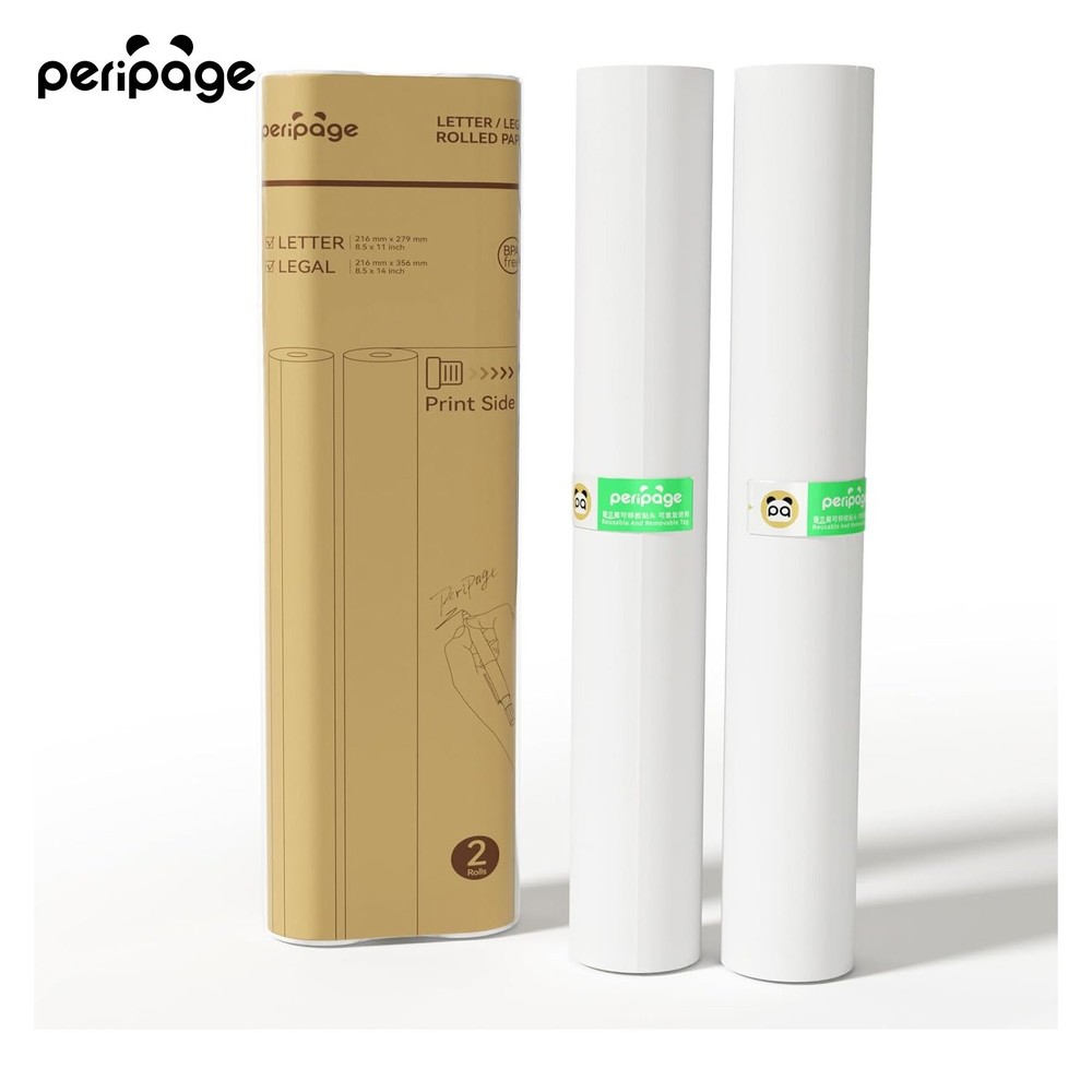Peripage A4 Thermal Paper 8.5x11 Inches for Inkless Printing