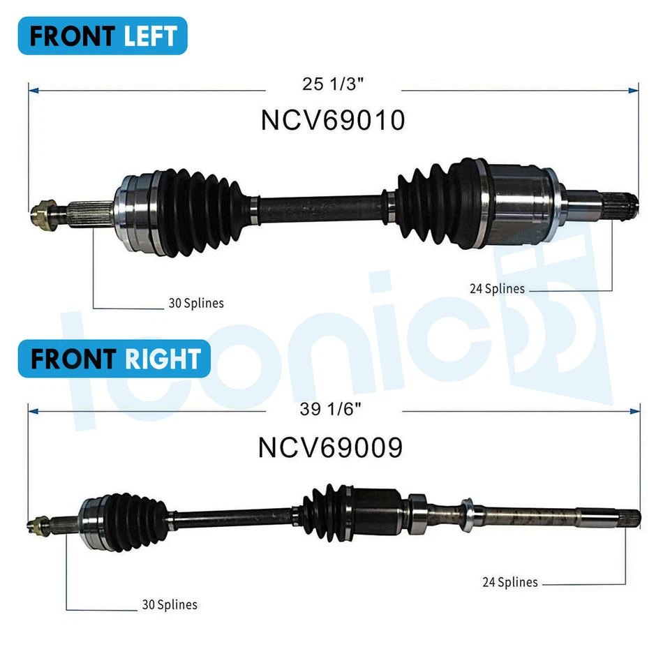 4WD Front CV Axle Assembly for 2006-2008 2009 2010 2011 2012 Toyota RAV4 3.5L V6 - Image 2 of 4