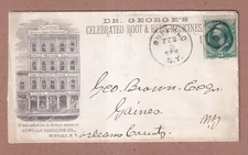 ca1880 Dr George's Root & Herb Medicine Buffalo NY illustrated advertising cover