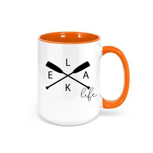 BOATING AND FISHING COFFEE MUG, LAKE LIFE, Vacation, Water Sports, Summertime - Foto 11 di 12